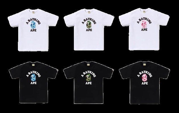 ABC CAMO COLLEGE TEE(BLACK / WHITE)4